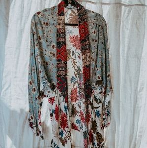 Floral Print Kimono